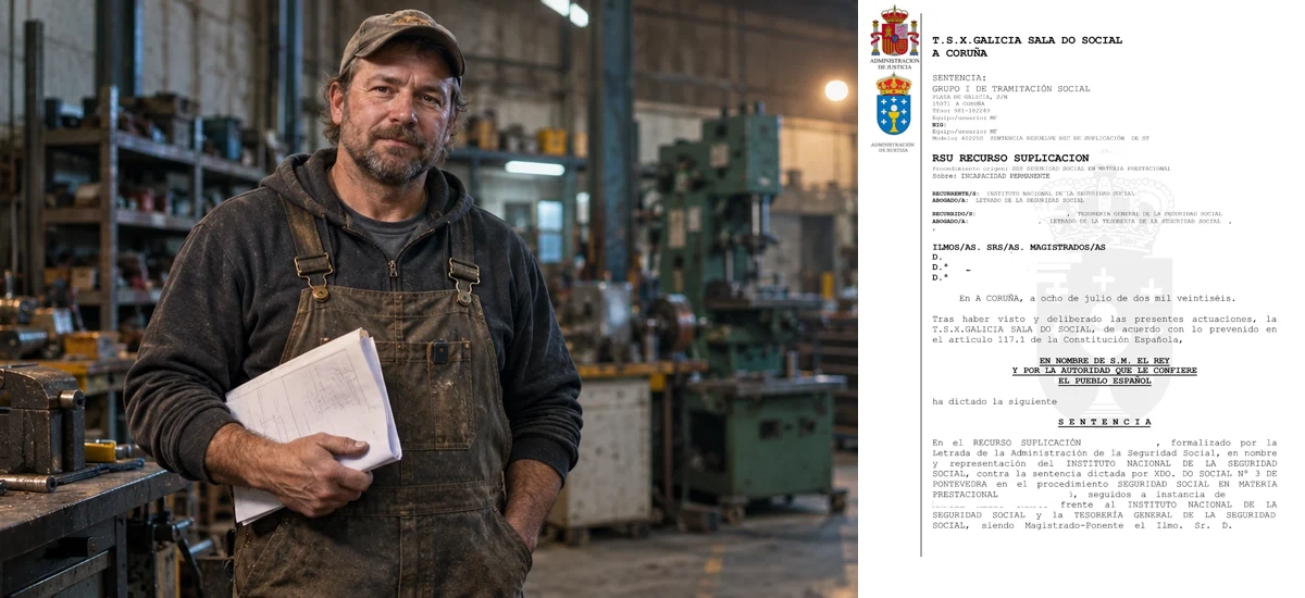 Trabajador industrial con documento en el taller
